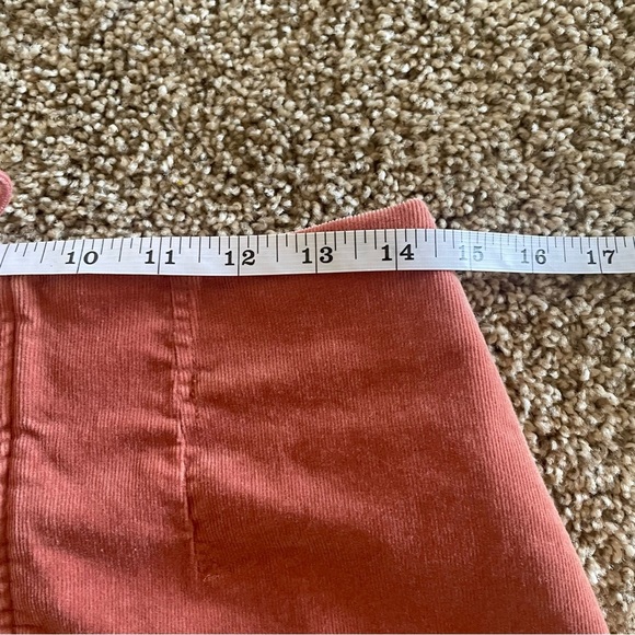 Forever 21 Corduroy Lace Up Mini Skirt Ladies M Pink Coquette Stretch Fall EUC - Picture 8 of 10